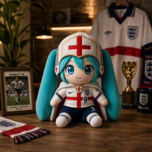 Hatsune Miku England FIFA World Cup 2026 Plush Doll