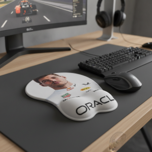 Max Verstappen Ergonomic Wrist Rest Mouse Pad for Racing Fans