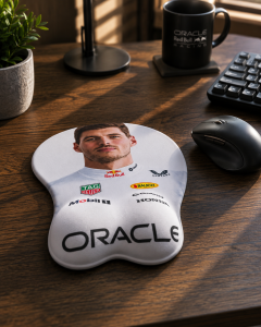 Max Verstappen Ergonomic Wrist Rest Mouse Pad for Racing Fans