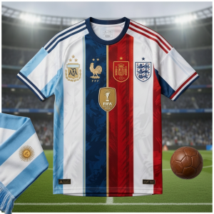 Argentina France Spain England World Cup 2026 Mashup Football Jersey 4 Argentina France Spain England World Cup 2026 Mashup Football Jersey