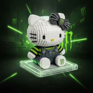 Hello Kitty Monster Energy LEGO Building Blocks Set