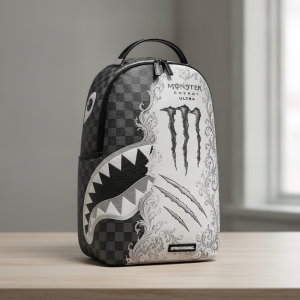 Monster Energy Ultra White Split Backpack by Sprayground
