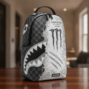 Monster Energy Ultra White Split Backpack by Sprayground