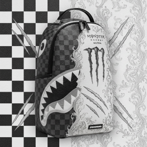 Monster Energy Ultra White Split Backpack by Sprayground