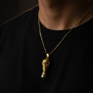 FIFA World Cup Trophy Replica Pendant Necklace for Soccer Fans 7 FIFA World Cup Trophy Replica Pendant Necklace