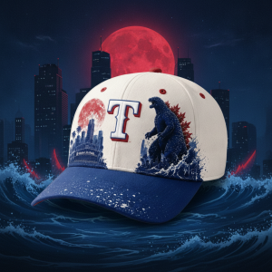 Texas Rangers x Godzilla Minus One Baseball Cap 5 Texas Rangers x Godzilla Minus One Baseball Cap