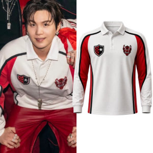 BTS SUGA Final Halftime Show FIFA World Cup 2026 Long Sleeve Polo Shirt