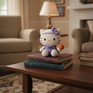 Hello Kitty Golden State Valkyries Purple Basketball Plush Toy - WNBA Plushie 6 Hello Kitty Golden State Valkyries Purple Basketball Plush Toy - WNBA Plushie