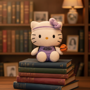 Hello Kitty Golden State Valkyries Purple Basketball Plush Toy - WNBA Plushie 5 Hello Kitty Golden State Valkyries Purple Basketball Plush Toy - WNBA Plushie