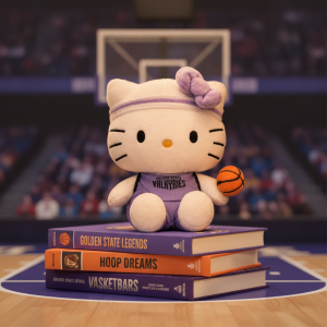 Hello Kitty Golden State Valkyries Purple Basketball Plush Toy - WNBA Plushie 4 Hello Kitty Golden State Valkyries Purple Basketball Plush Toy - WNBA Plushie