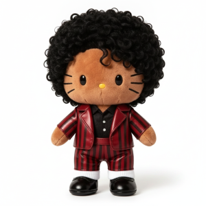 Michael Jackson x Hello Kitty Crossover Plush Toy - Sanrio Collectible Plushie