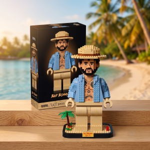 Bad Bunny Custom Building Block Set - Collectible Brick Toy