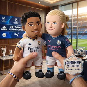 Bellingham & Haaland Friendship Plush Toy Set - Soccer Collectible Dolls