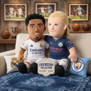 Bellingham & Haaland Friendship Plush Toy Set - Soccer Collectible Dolls