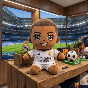 Kylian Mbappe Real Madrid Plush Toy - Soccer Collectible Doll