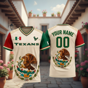 Houston Texans Mexican Heritage Jersey - NFL Graphic Football Shirt