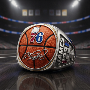 LeBron James Philadelphia 76ers Signature Ring - Basketball Collectible