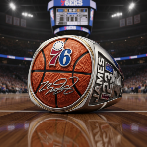 LeBron James Philadelphia 76ers Signature Ring - Basketball Collectible