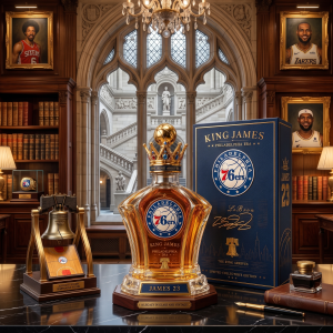 LeBron James Philadelphia 76ers King James Whiskey Decanter - Collector Set