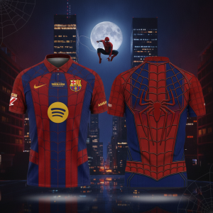 Barcelona FC x Spider-Man Brand New Day Collaboration Game Day 2026 Polo Shirt