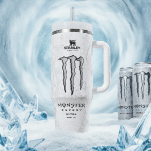 Stanley x Monster Energy Ultra White 40 oz Tumbler With Handle