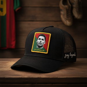 Cristiano Ronaldo Edu Aguirre Soy Leyenda Embroidered Mesh Back Trucker Cap 4 Cristiano Ronaldo Edu Aguirre Soy Leyenda Embroidered Mesh Back Trucker Cap