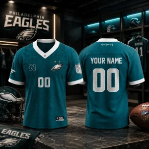 Philadelphia Eagles Football Custom Jersey | Personalized NFL Fan Shirt