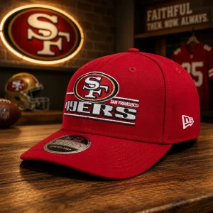 San Francisco 49ers Custom Red Football Cap | Personalized NFL Fan Shirt