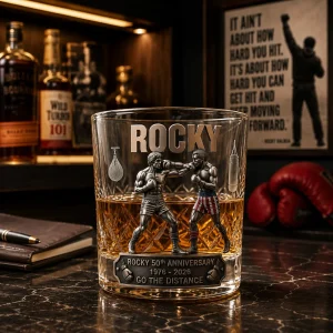 Rocky Balboa 50th Anniversary Limited Edition Whiskey Glass