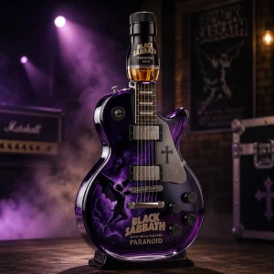 Black Sabbath Paranoid Guitar-Shaped Whiskey Decanter
