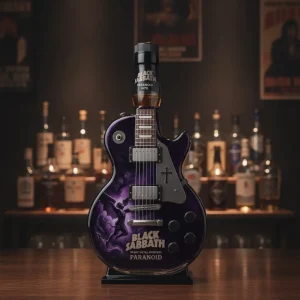 Black Sabbath Paranoid Guitar-Shaped Whiskey Decanter