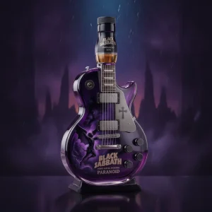 Black Sabbath Paranoid Guitar-Shaped Whiskey Decanter