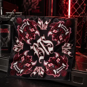 BTS V Taehyung World Cup Final 2026 Red Demon Square Bandana Scarf