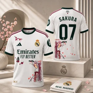 Real Madrid Sakura Anime Limited Edition Football Jersey
