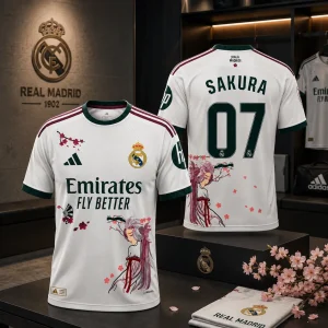 Real Madrid Sakura Anime Limited Edition Football Jersey