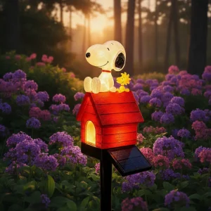2026 Snoopy And Woodstock House Solar Garden Light