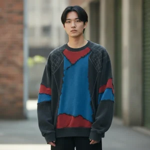 Spider-Man Web Pattern Patched Suit Black Sweatshirt