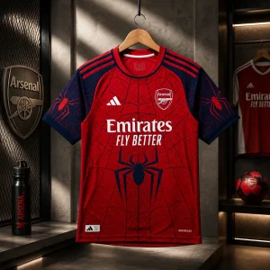 Arsenal x Spider-Man Brand New Day Red Version Special Edition Soccer Jersey 2026