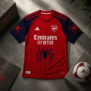 Arsenal x Spider-Man Brand New Day Red Version Special Edition Soccer Jersey 2026