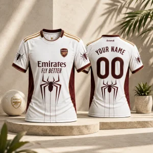 Arsenal x Spider-Man Brand New Day 2026 Personalized Special Edition Soccer Jersey