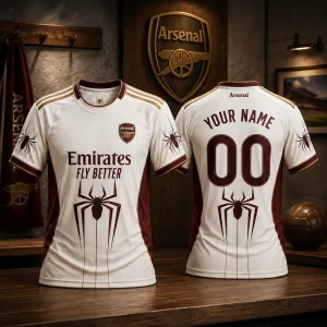Arsenal x Spider-Man Brand New Day 2026 Personalized Special Edition Soccer Jersey