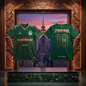 Mexico x Spider-Man Brand New Day Green & Gold Aztec Special Edition Soccer Jersey