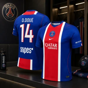 PSG Nike x Spider-Man Brand New Day 2026–27 Home Stadium Soccer Jersey 5 PSG Nike x Spider-Man Brand New Day 2026–27 Home Stadium Soccer Jersey