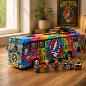 Grateful Dead 60th Anniversary Psychedelic Tour Bus Collector's Building Set