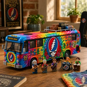 Grateful Dead 60th Anniversary Psychedelic Tour Bus Collector's Building Set