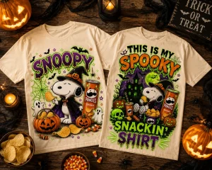 Snoopy x Pringles Halloween Spooky Snackin' Graphic T-Shirt