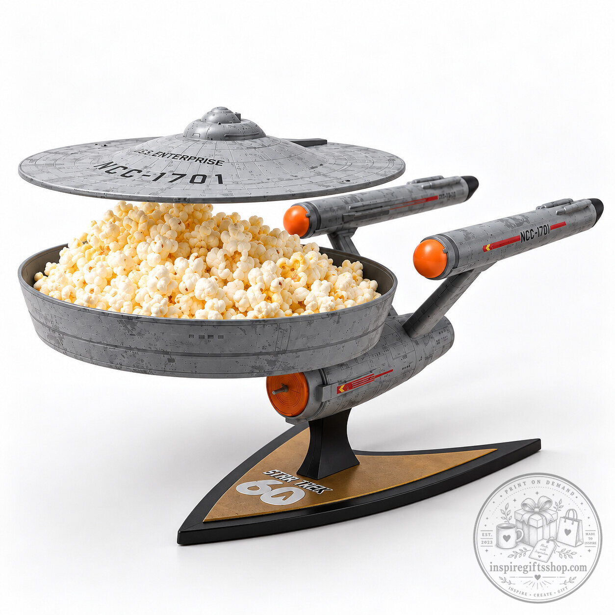 Star Trek U.S.S. Enterprise Popcorn Bucket – 60th Anniversary Collector Vessel | NCC-1701 Movie Night Display