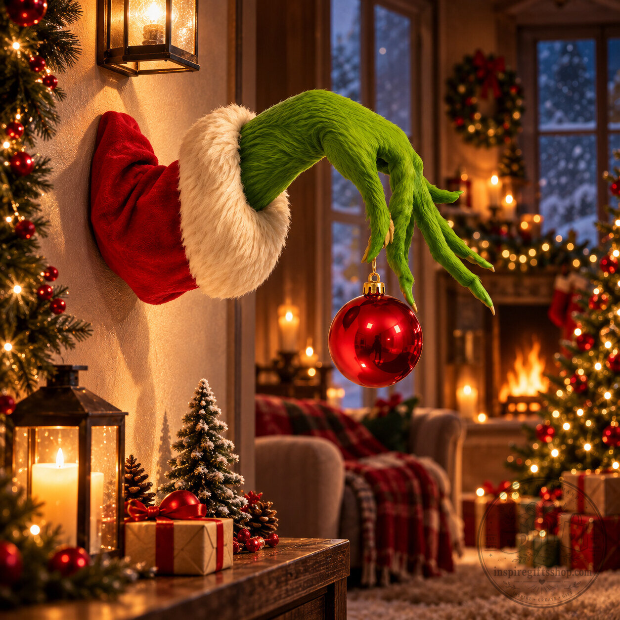 Grinch Christmas Ornament Wall Mount – Funny Green Hand Holiday Decor | Whimsical Grinchmas Ornament Holder 6 Grinch Christmas Ornament Wall Mount – Funny Green Hand Holiday Decor | Whimsical Grinchmas Ornament Holder
