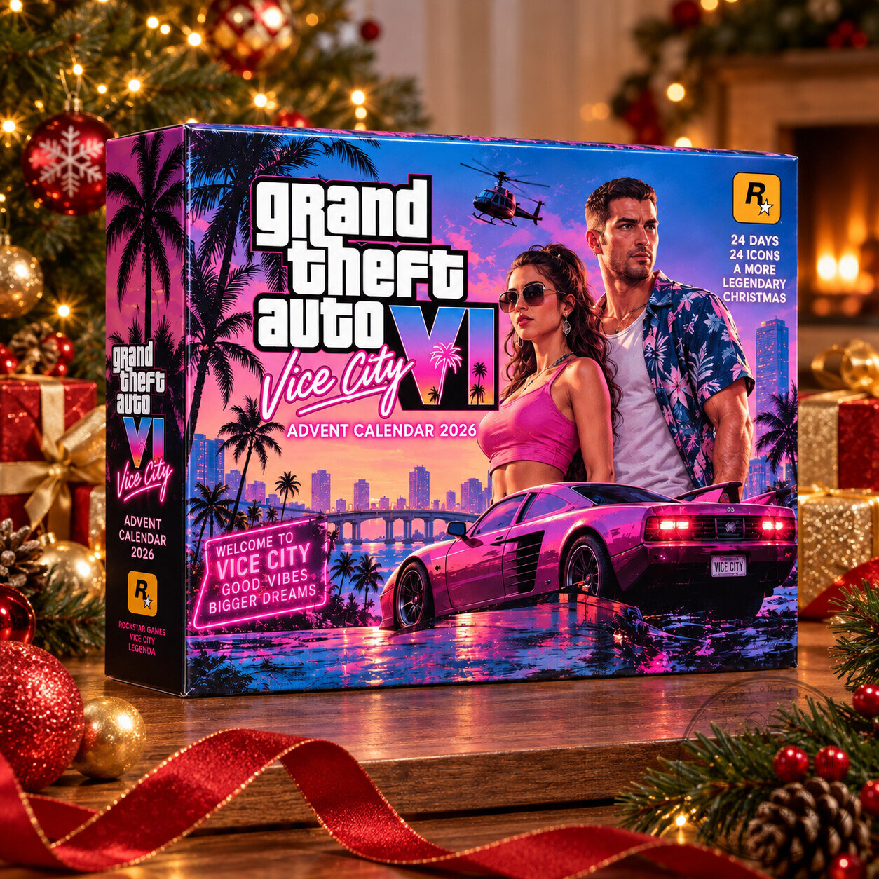 GTA 6 Vice City Advent Calendar 2026 – Grand Theft Auto VI Christmas Countdown | Gaming Collectible Gift