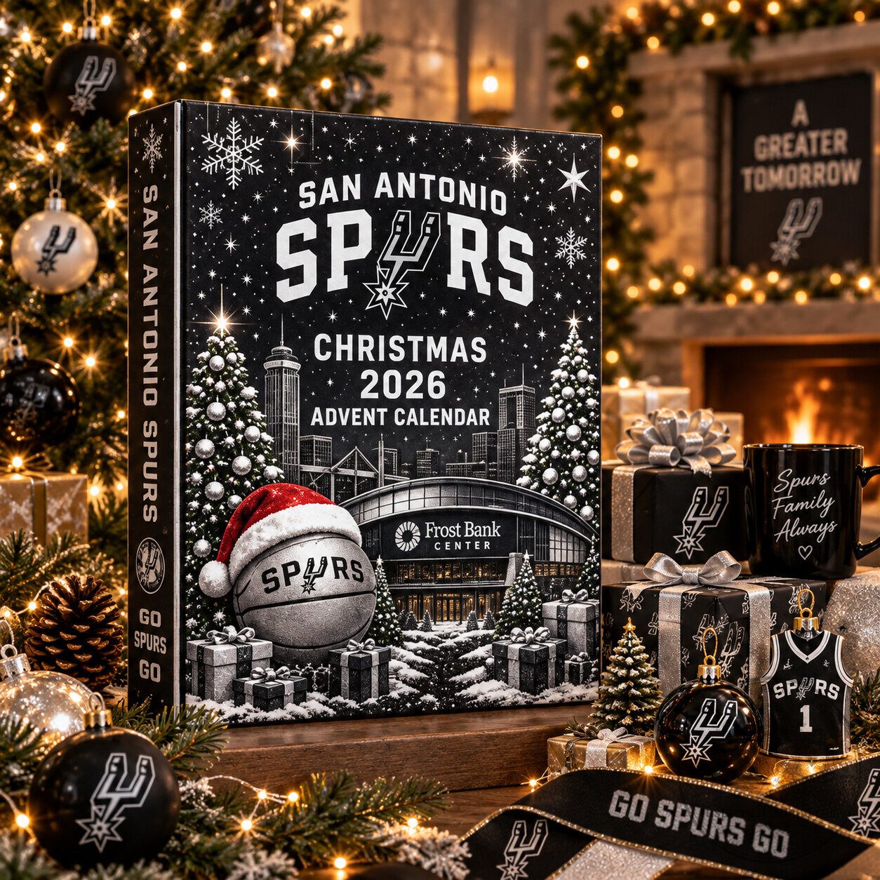 San Antonio Spurs Christmas Advent Calendar 2026 – 24-Day Basketball Countdown Gift | Spurs Fan Holiday Collectible